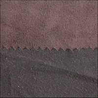 Tissu en suède 100 % polyester marron foncé, côté seul, pour canapé, vente en gros d'usine