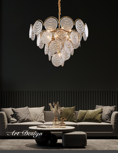 Suspension à Disques en Verre Art Déco Vintage - Product Image 5