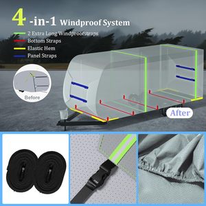 <span class=keywords><strong>Housse</strong></span> de voiture automatique en tissu non tissé respirant et imperméable, protection UV à 90%, résistante aux rayures, garantie 3 ans, type à tirer - Product Image 4