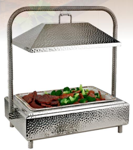 Calentador de Alimentos de Acero Inoxidable de Alta Gama con Tapa Dorada Martillada, 6L, a Base de Alcohol, para Hoteles y Restaurantes de Lujo, para Chefs Ejecutivos - Product Image 6