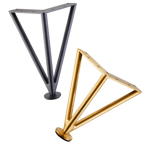 Furniture Leg 201 Stainless Steel Trident Gold Plated Modern Cabinet Support Heavy Duty - Product Image 3