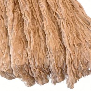 I-0545 Service OEM en gros USA Mairun Jupe longue trapèze en mousseline pour femme grande taille, été, décontractée, élégante, taille naturelle, couleur unie - Product Image 5