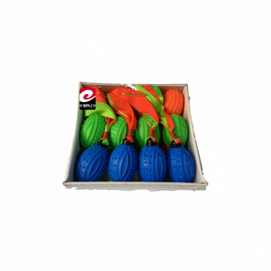 Spiky Ribbon Ball Dog Toy 12Pcs Colorful Interactive Play For Pets - Product Image 1