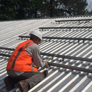 高品质铝型材太阳能瓦屋顶安装结构屋顶太阳能光伏板安装支架和导轨