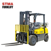 Montacargas STMA de 3 Toneladas (3000 kg, 6600 lb) con Motor de Gasolina y GLP, Certificación CE y EPA, Doble Combustible, Servicio OEM