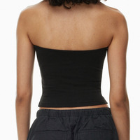 OEM Custom Manufacturers Hot Stretchy Baumwolle Strick Fit Jersey Tube Top mit Anti-Rutsch-Streifen für Frauen