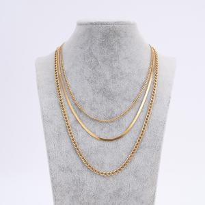 Collares de Cadena, Gargantilla Multicapa para Mujer, Eslabones de Serpiente, Joyería de Acero Inoxidable 2024 - Product Image 1