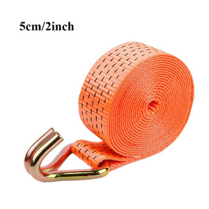 Cinghia di Fissaggio con Gancio a J Personalizzabile 25mm-100mm 1-10t, Cinghia in Poliestere per Carichi Pesanti, Cinghia con Fibbia a <span class=keywords><strong>Cricchetto</strong></span> per Camion e Auto - Product Image 4