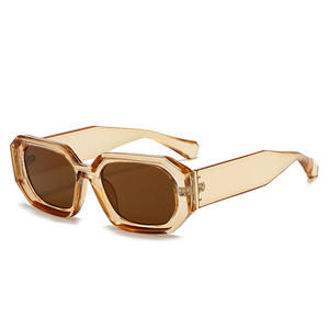 Lunettes de soleil œil-de-chat de luxe à monture complète, protection UV400, verres PC rouges légers, style carré unisexe, mode vintage - Product Image 5