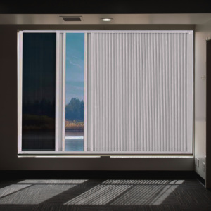 Thiết kế mới trái và bên phải đôi mở xếp li <span class=keywords><strong>Shades</strong></span> dọc di động cửa sổ Rèm màn tổ ong Rèm cho cửa sổ - Product Image 1