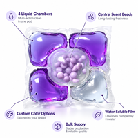 Lessives en dosettes écologiques haut de gamme 5-en-1 avec billes parfumées pour vêtements – OEM, ODM, Marque Privée, Vente au Détail