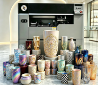 Imprimante UV Cylindrique Rotative Haute Vitesse, Impression en Relief 15 mm, Tête d'Impression Epson I1600 pour Vases, Bocaux, Articles de Boisson, Pièces Courbes
