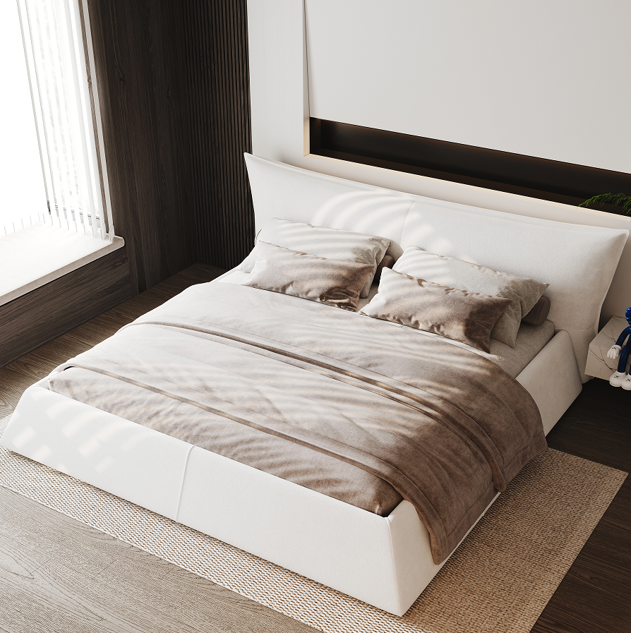 Beige/White + Velvet + King