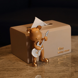 ชุดกล่องกระดาษทิชชู่รูปหมีน้อย ดีไซน์การ์ตูนเรซิ่น สไตล์โมเดิร์นเรียบง่าย ตกแต่งบ้านแบบตั้งพื้น - Product Image 4