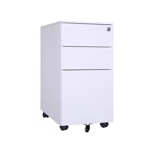 Top Vente Pas Cher Armoire Mobile Piédestal En Métal À 3 Tiroirs Avec Bord Rond - Product Image 1