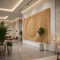 Art mural paramétrique 3D, panneau mural ondulé cannelé, mur d'accentuation personnalisé, hall d'hôtel, bureau, restaurant, projet commercial