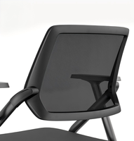 Chaise de formation pliable empilable moderne avec tablette d'écriture, dossier en maille, pour bureau, salle de réunion, formation des étudiants