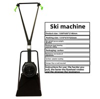 Ergómetro de Esquí Aéreo, Máquina de Ejercicio de Cuerpo Completo, Marco de Acero Reforzado, Capacidad de 140 kg, Base Robusta, para Gimnasio y Uso Doméstico, con Certificación CE e ISO