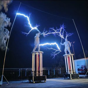 Bobine de Tesla géante sur pied, arc de 3 m, éclair artificiel, personnalisée pour les spectacles de tournée nationale X37 - Product Image 3