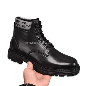 Haut de gamme qualité hiver hommes luxe Designer Premium cuir véritable veau Vintage cheville <span class=keywords><strong>Martin</strong></span> bottes maître chaussures pour homme - Product Image 2