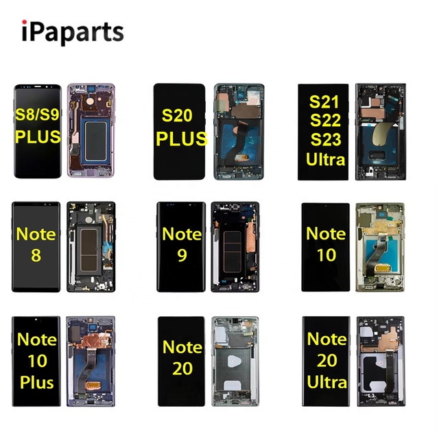 LCD Touch Screen Digitizer Assembly for S8 S9 S8+ S9+ Note Series Replacement Screen Brand-new 1 Year Warranty
