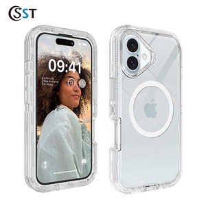 <span class=keywords><strong>Coque</strong></span> de téléphone à clip de ceinture magnétique Transparent de haute qualité <span class=keywords><strong>pour</strong></span> <span class=keywords><strong>iPhone</strong></span> 16 Plus housse résistante aux chocs et aux chutes - Product Image 5