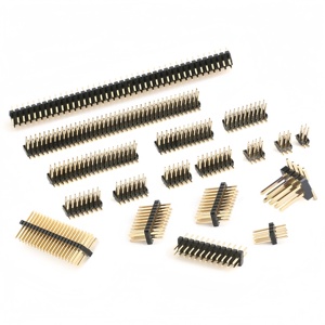 Điện <span class=keywords><strong>pin</strong></span> tiêu đề kết nối <span class=keywords><strong>1.0</strong></span>/1.27/2.0/2.54 mét Pitch vàng-mạ Đồng Nylon đơn/đôi hàng thẳng/cong bề mặt gắn kết PCB - Product Image 1
