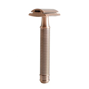 <span class=keywords><strong>Rasoir</strong></span> Double bord pour femmes, étiquette privée, pour corps et <span class=keywords><strong>visage</strong></span>, en or Rose, sécurité, offre spéciale, - Product Image 5