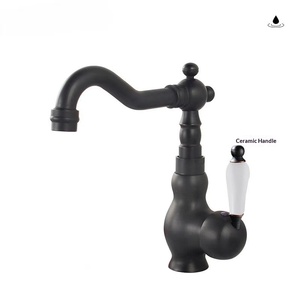 Grifo de Lavabo Moderno de Estilo Antiguo, Grifo Monomando de Cobre Cepillado, Mezclador de Agua para Lavabo de Baño - Product Image 6