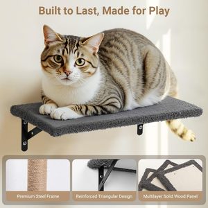 Ahşap kedi duvar rafları 5-in-1 kedi mobilya seti kedi tırmanıcı ile Perches tırmalama sütunu kurulu için <span class=keywords><strong>Pet</strong></span> - Product Image 3