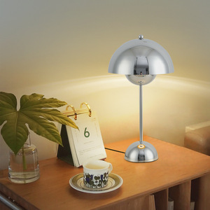 Lampe <span class=keywords><strong>de</strong></span> <span class=keywords><strong>table</strong></span> LED moderne 12W plusieurs couleurs E27 dôme hôtel chambre salon fer plastique avec <span class=keywords><strong>petit</strong></span> <span class=keywords><strong>parasol</strong></span> champignon - Product Image 3