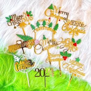 Honey And Sweetness Acrylic Cake Decorations Christmas Tree Snowflakes Cake Inserts For Holiday Party 2026 - Product Image 2