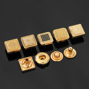 Eco Friendly Metal Snap <b>Button</b> Custom Brass Copper Iron Stainless Steel Square Round Shape Garment Fastener For Clothing Bag - Product Image 5