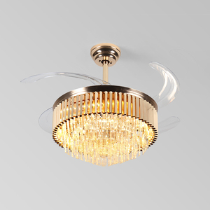 Hiện Đại Đèn Chùm Pha Lê nhà hàng phòng ngủ LED ánh sáng tần số thông minh chuyển đổi Đèn quạt trần - Product Image 1