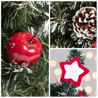 Sapin de Noël en PVC de haute qualité 2026, petit format 30-60 cm, avec lumières LED, écologique, pour décoration de bureau à domicile, usage intérieur