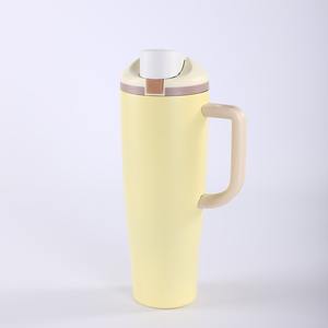 Unisex Minimalist 40oz <b>Travel</b> Stainless Steel <b>Small</b> Car Coffee <b>Mug</b> With Handle - Product Image 2