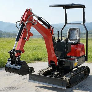 Livraison gratuite, mini-excavatrice sur chenilles de 1 tonne, moteur Kubota CE EPA Euro 5, multi-accessoires, cabine confortable <span class=keywords><strong>pour</strong></span> utilisation à la ferme et au jardin - Product Image 1