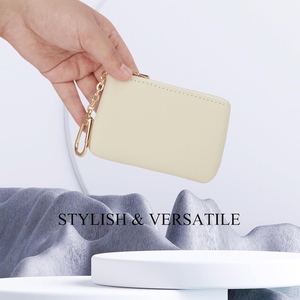 Porte-monnaie en cuir avec logo de marque personnalisé avec porte-clés petit porte-monnaie porte-clés porte-carte pochette porte-clés petits sacs porte-clés - Product Image 2