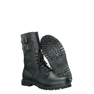 Botas Tácticas de Cuero Genuino Negro de Alta Calidad, Antideslizantes y Resistentes al Desgaste para Protección, Patrulla y Entrenamiento de Campo - Product Image 2