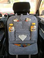 Organizador de Asiento de Coche Unisex de Fieltro No Tejido Lavable con Bolsa de Viaje Colgante - Color Personalizable 55x40cm Patrón Sólido