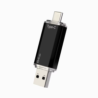 Flashdisk OTG USB 2-in-1 Metal Baru 2.0 dengan Kapasitas 4GB-128GB, Logo Custom