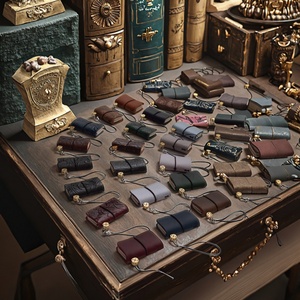 Boshiho Vintage Genuine <b>Leather</b> Zipper Super Mini Handmade Lightweight <b>Notepad</b> Creative Flap Pocket Multi-purpose Paper Notebook - Product Image 3