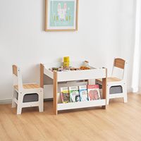Ensemble de table et de chaise pour enfants 4 en 1 avec plateau amovible pour la salle de classe, la maison, la crèche, la salle de jeux