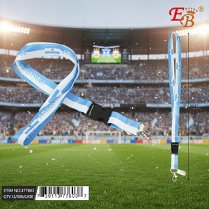 20.5\" Argentina <b>Lanyard</b> 600pcs 50DZ/CS Durable <b>Polyester</b> & Nylon Material - Product Image 5