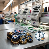 Écussons brodés personnalisés pour équipes sportives de baseball, écussons thermocollants personnalisés pour vestes universitaires et uniformes