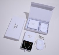 Caja de Papel con Impresión Personalizada, Ecológica, Hecha con Materiales Reciclados, Caja de Joyería Magnética de Alta Gama, Impermeable, con Tapa Abatible, Forro de Esponja y Asa