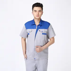 Summer Short-sleeved Protective Clothing Work Clothes Set Auto Repair Clothing Factory Workshop Factory Wholesale
