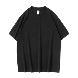 Heavyweight Unisex Black Blank Plain Custom Men Oversized Streetwear Graphic T Shirts Cotton T-shirts for Men - Product Image 1