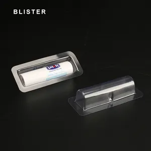 Custom Plastic Clear PVC PET lip balm blister pouch blister packaging for lip balm