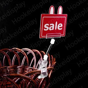 Supports à clips rotatifs en plastique de 25 pièces pour affichage double de la marchandise - Product Image 5